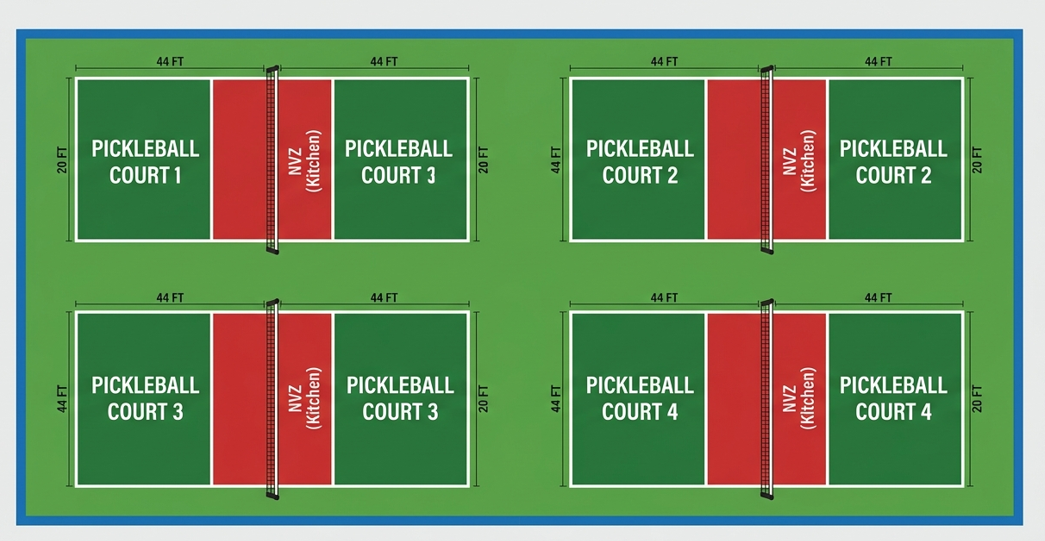 How Many Pickleball Courts Fit on a Tennis Court in Los Angeles?