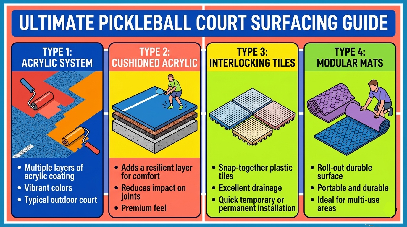 Pickleball Court Surfaces in Los Angeles: A Homeowner’s Guide to Backyard Court Building