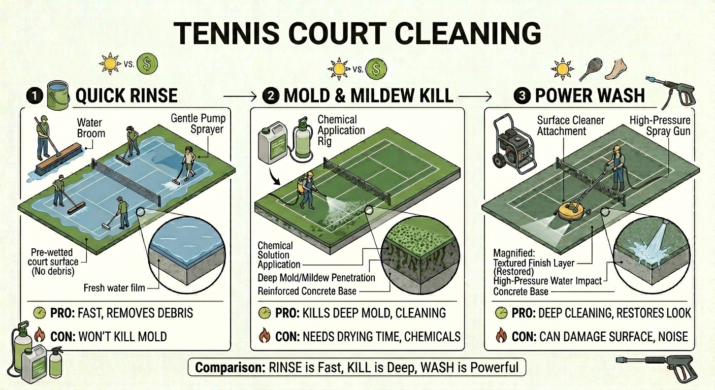 Tennis Court Cleaning in Los Angeles